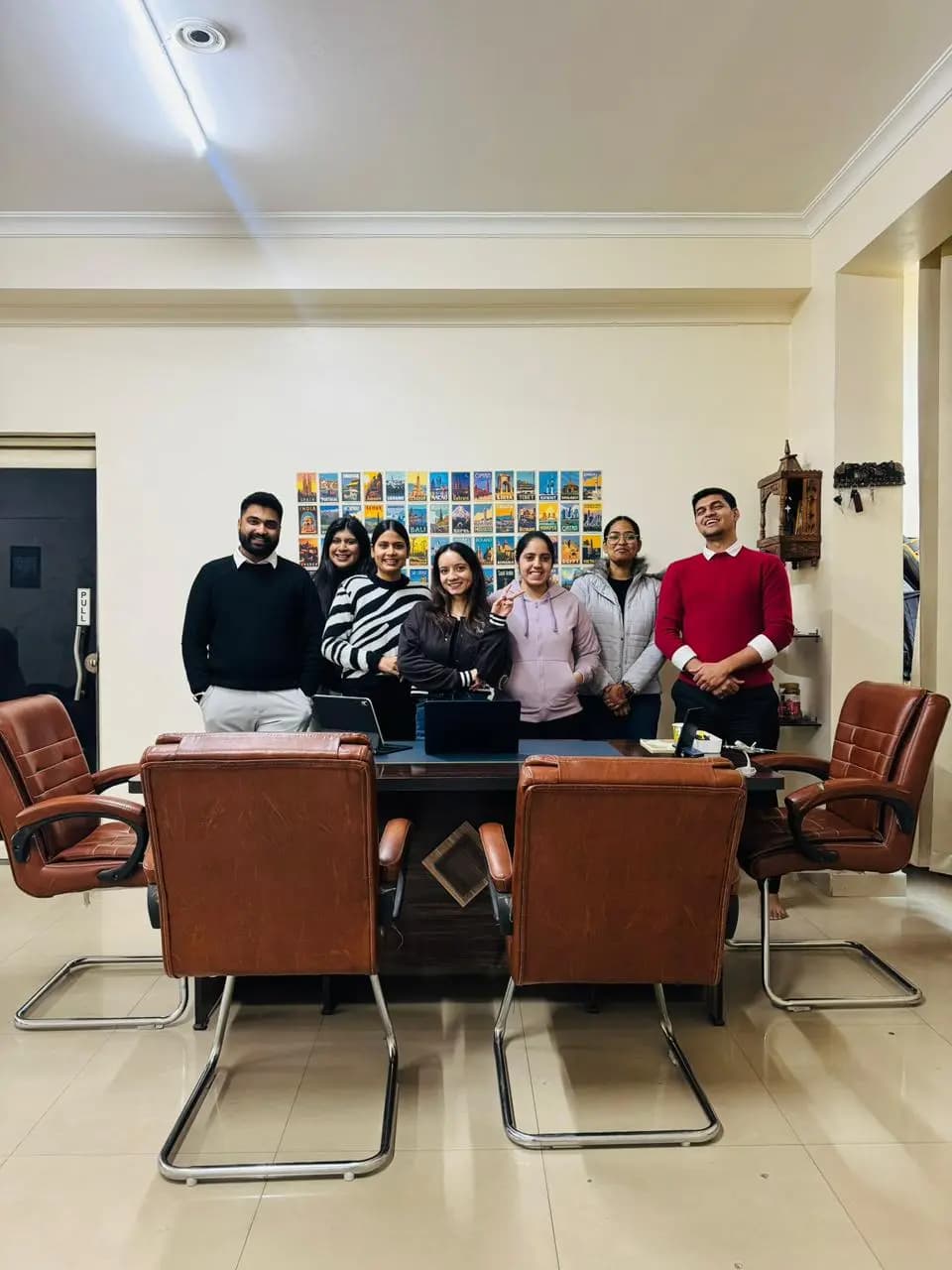 Atravelq colleagues together at the Ambala office