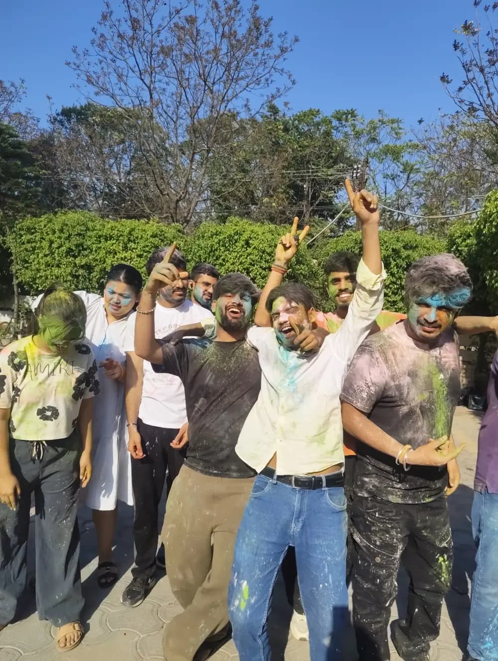 Atravelq team celebrating Holi together