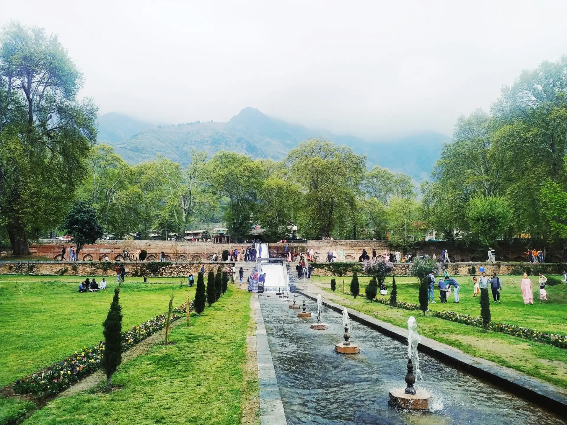 Mughal Garden terraces in Srinagar