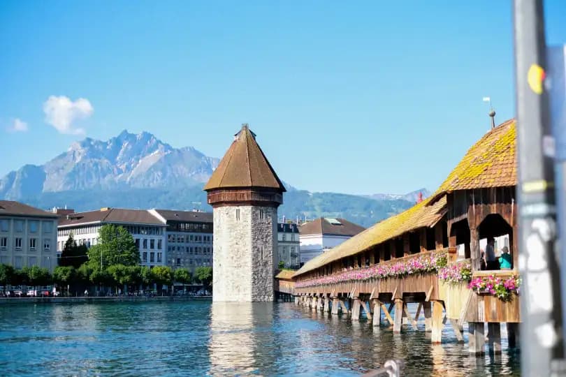lucerne old town with lake