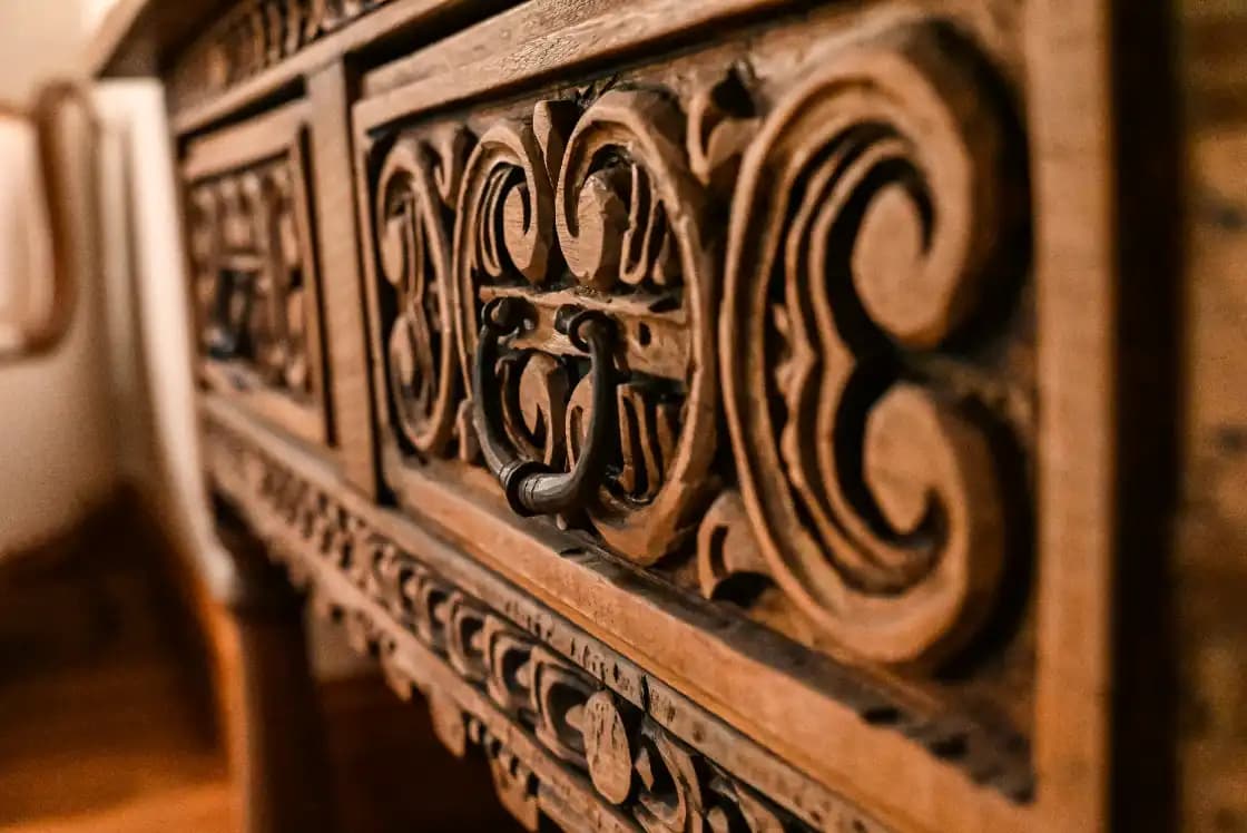 Walnut Wood Carvings & Papier-Mâché