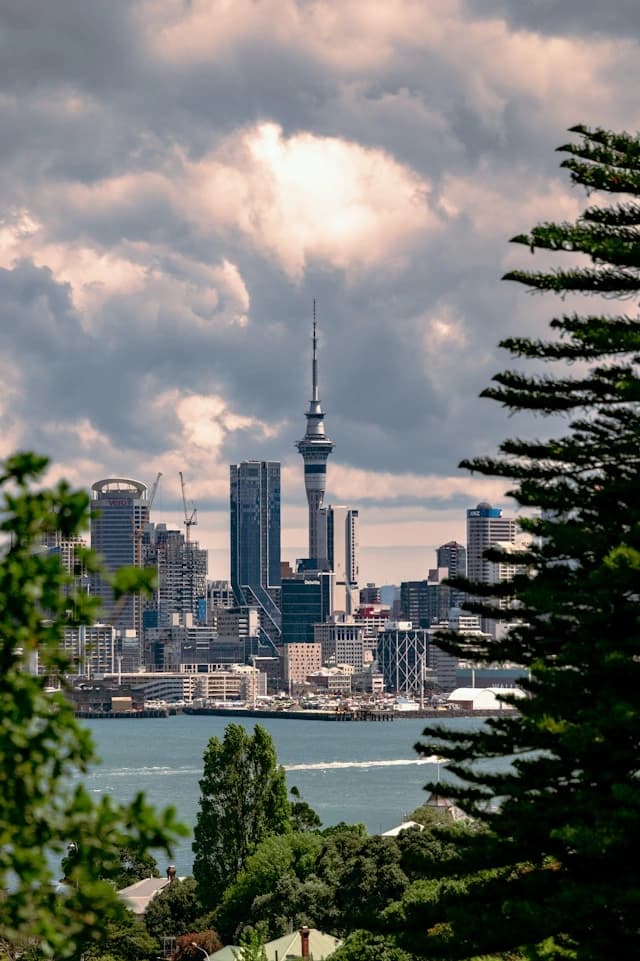 far view of sky tower Auckland