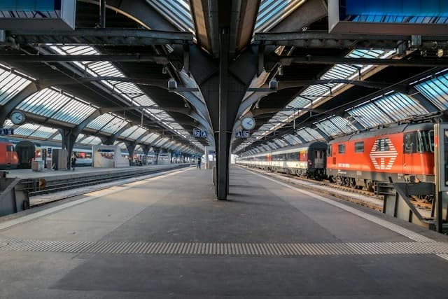 Zurich Airport rail station near airport
