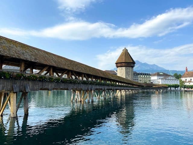 Lucerne Chapel Bridge and the water tower