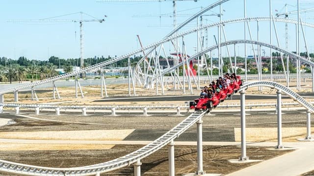 A Ferrari World coaster