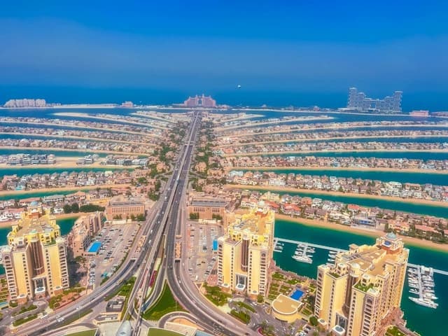 The Palm Jumeirah causeway