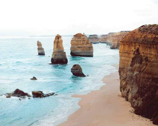Twelve Apostles limestone sea stacks